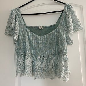 American Eagle Smocked Blouse
